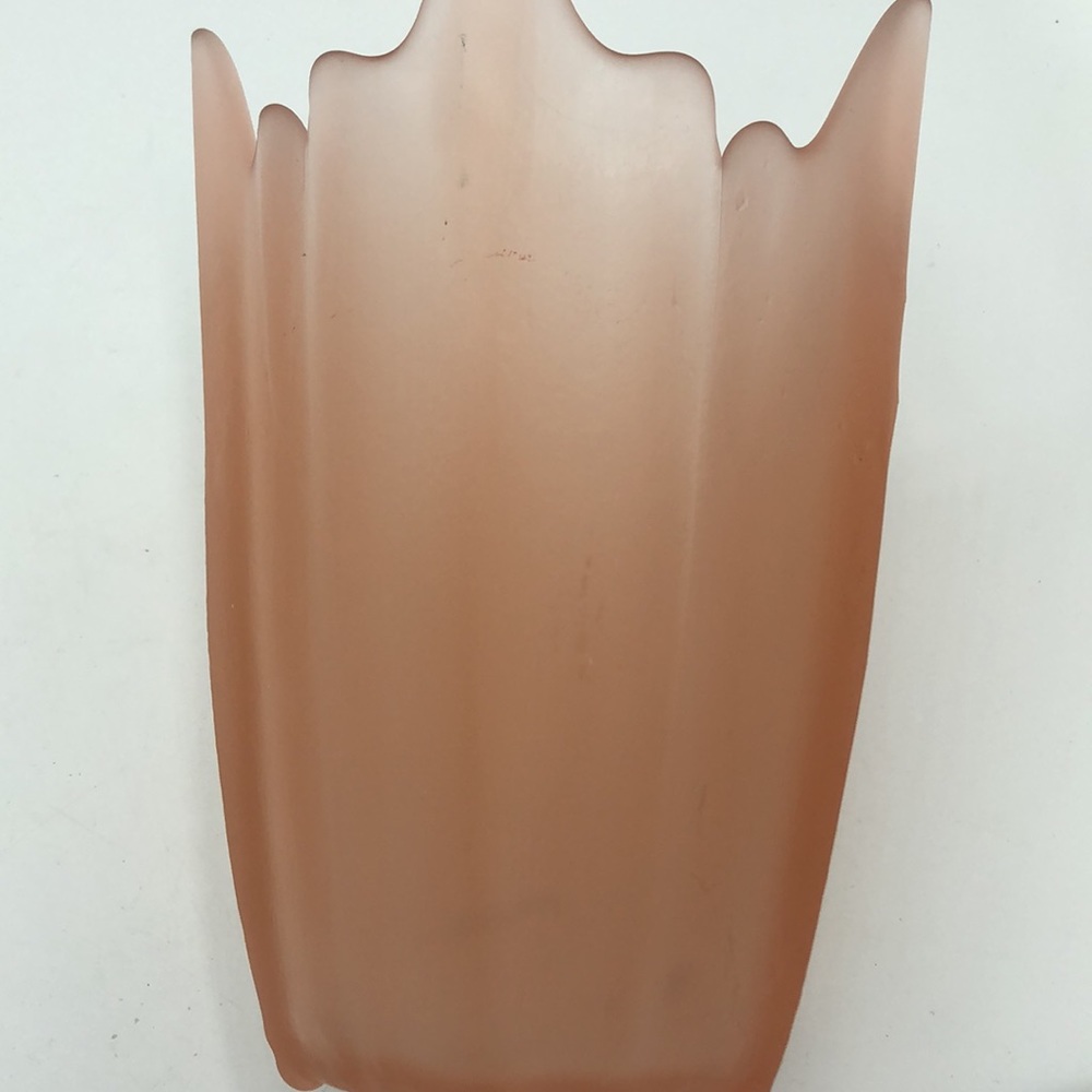 Vintage Viking Art Glass Pink Satin Frosted Tulip Vase Hand Made USA 7.75" - Picture 8 of 9